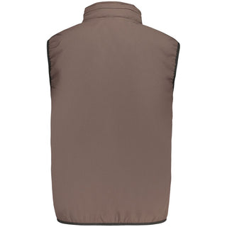 Brown Polyester Men's Vest