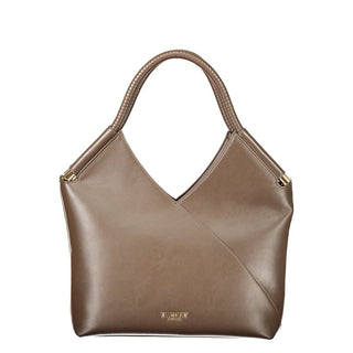 Brown Polyurethane Women's Bag
