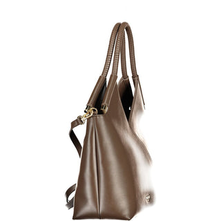 Brown Polyurethane Women's Bag
