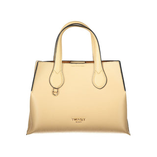 Beige Polyurethane Women's Bag