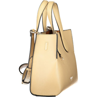 Beige Polyurethane Women's Bag