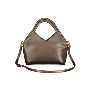 Brown Polyurethane Women's Bag