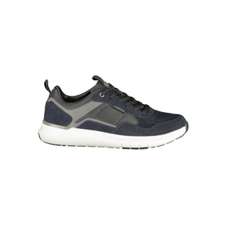 Blue Polyester Athletic Sneakers