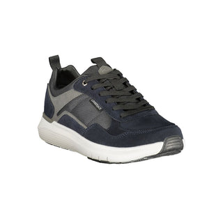 Blue Polyester Athletic Sneakers