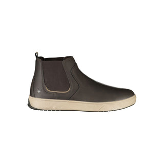 Brown Polyester Ankle Boots