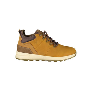 Yellow Polyester Ankle Boots
