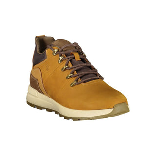 Yellow Polyester Ankle Boots