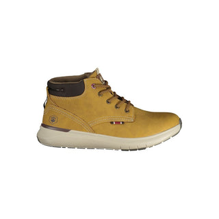 Yellow Polyester Ankle Boots