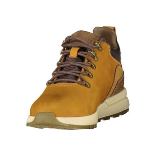 Yellow Polyester Ankle Boots