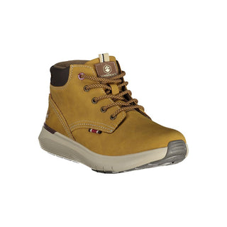 Yellow Polyester Ankle Boots