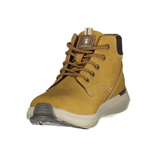 Yellow Polyester Ankle Boots