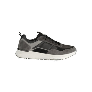 Gray Polyester Athletic Sneakers