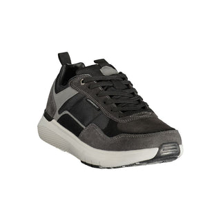 Gray Polyester Athletic Sneakers