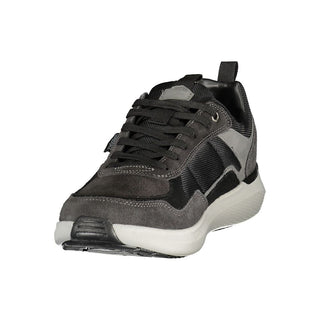 Gray Polyester Athletic Sneakers