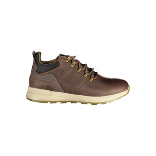 Brown Polyester Ankle Boots