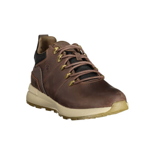 Brown Polyester Ankle Boots