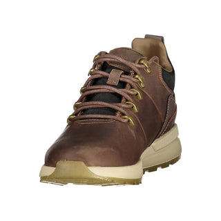 Brown Polyester Ankle Boots