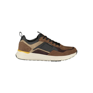 Brown Polyester Athletic Sneakers