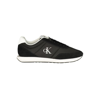 Black Polyurethane Men's Sneaker