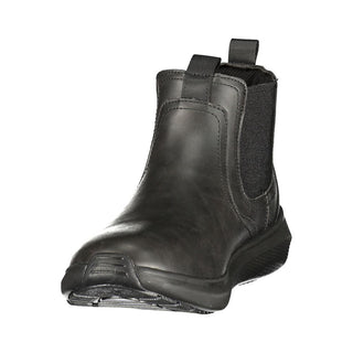 Black Polyester Ankle Boots