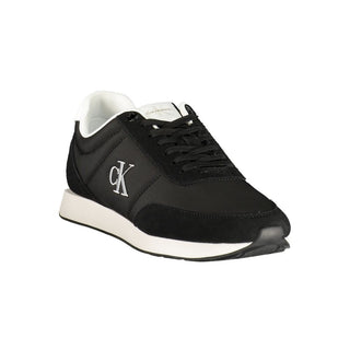 Black Polyurethane Men's Sneaker