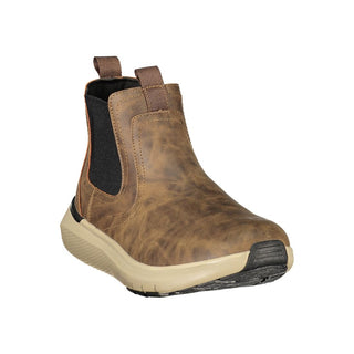 Brown Polyester Ankle Boots