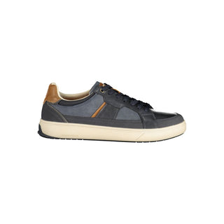 Blue Polyester Athletic Sneakers