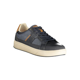 Blue Polyester Athletic Sneakers