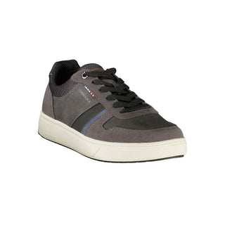 Gray Polyester Athletic Sneakers