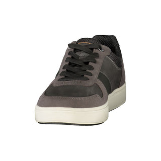 Gray Polyester Athletic Sneakers