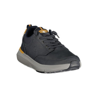 Blue Polyester Athletic Sneakers
