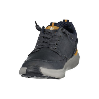 Blue Polyester Athletic Sneakers