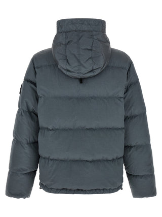 Gray Polyamide Full-Length Jacket