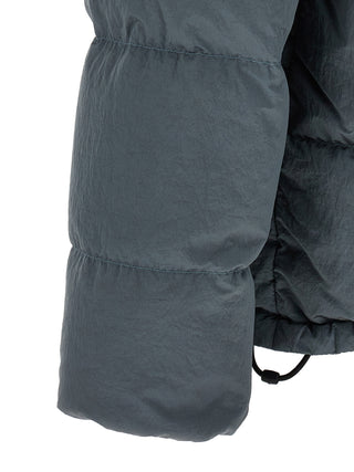 Gray Polyamide Full-Length Jacket