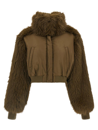 Bicolor Virgin Wool Bomber