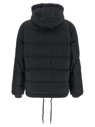 Black Cotton Full-Length Jacket