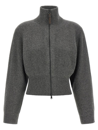 Gray Cashmere Cardigan