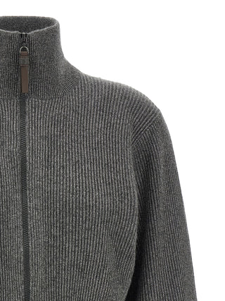 Gray Cashmere Cardigan