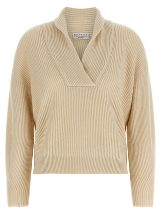 Beige Cashmere Cardigan