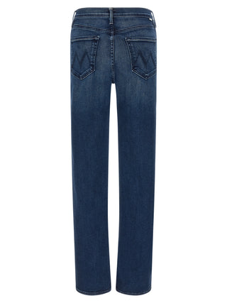 Blue Cotton Straight-Leg Jeans