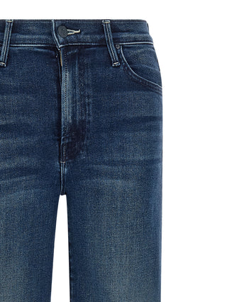 Blue Cotton Straight-Leg Jeans