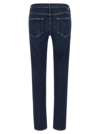Blue Cotton Straight-Leg Jeans