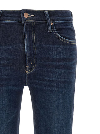 Blue Cotton Straight-Leg Jeans