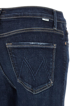 Blue Cotton Straight-Leg Jeans