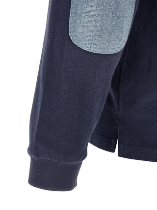 Blue Cotton Polo Shirt
