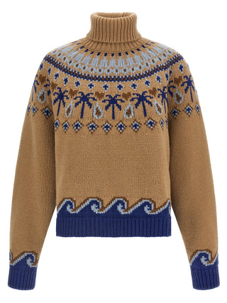 Beige Virgin Wool Cardigan