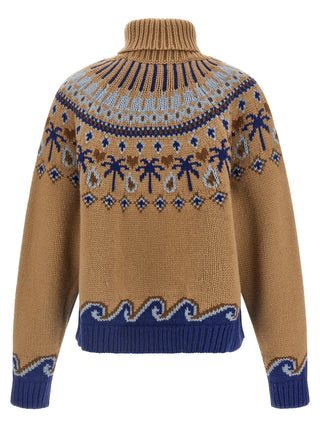 Beige Virgin Wool Cardigan