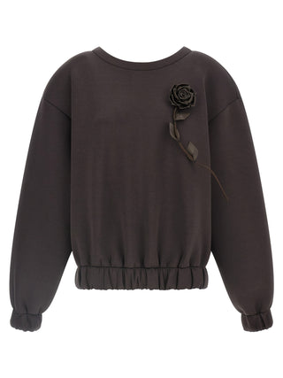 Brown Viscose Sweatshirt
