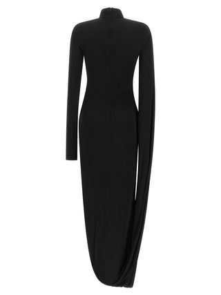 Black Viscose Long Dress