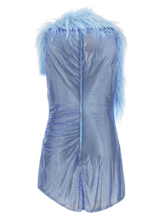 Blue Polyamide Cocktail Dress